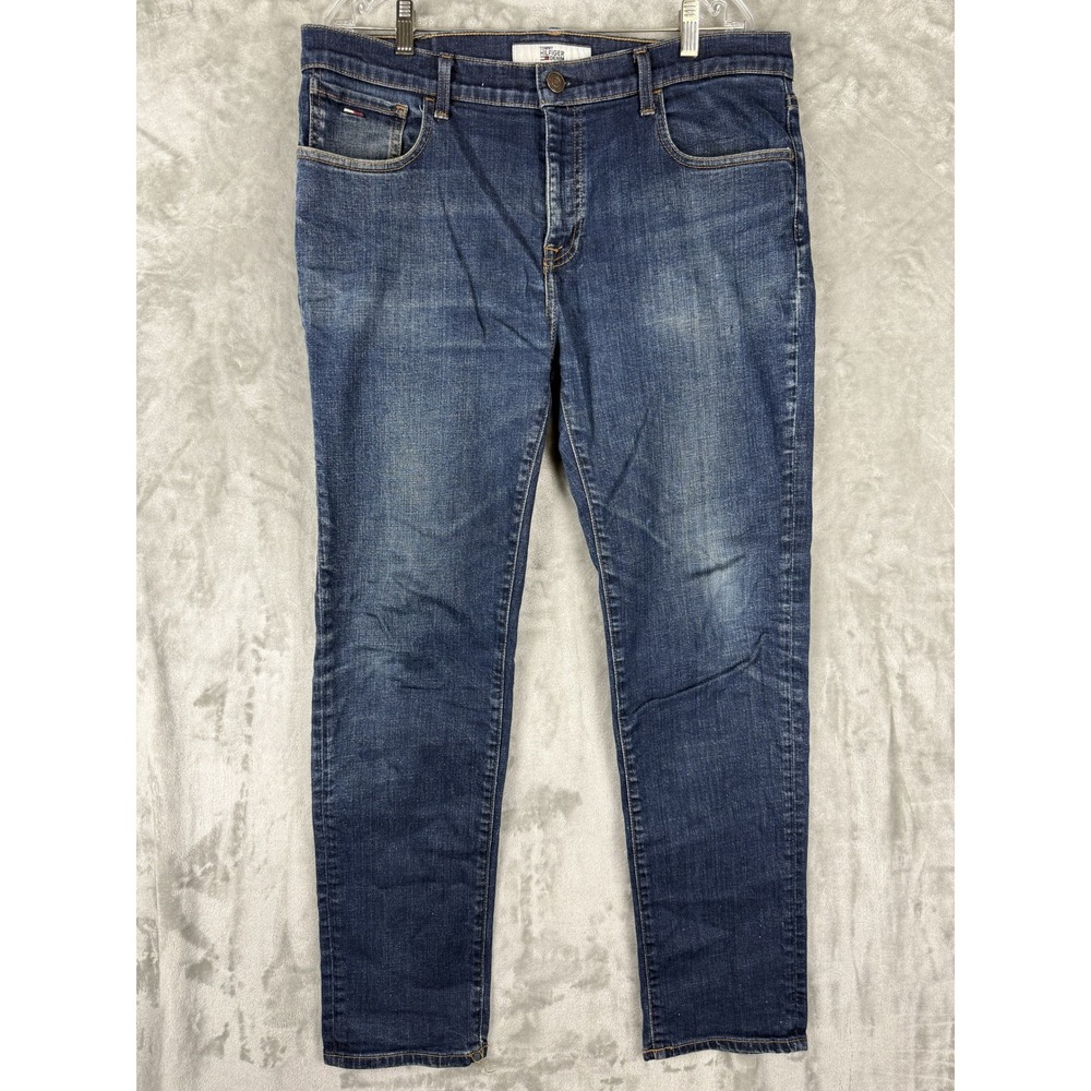 Tommy Hilfiger Denim Men's Jeans Size 36x32 Blue Straight Fit Casual‎
